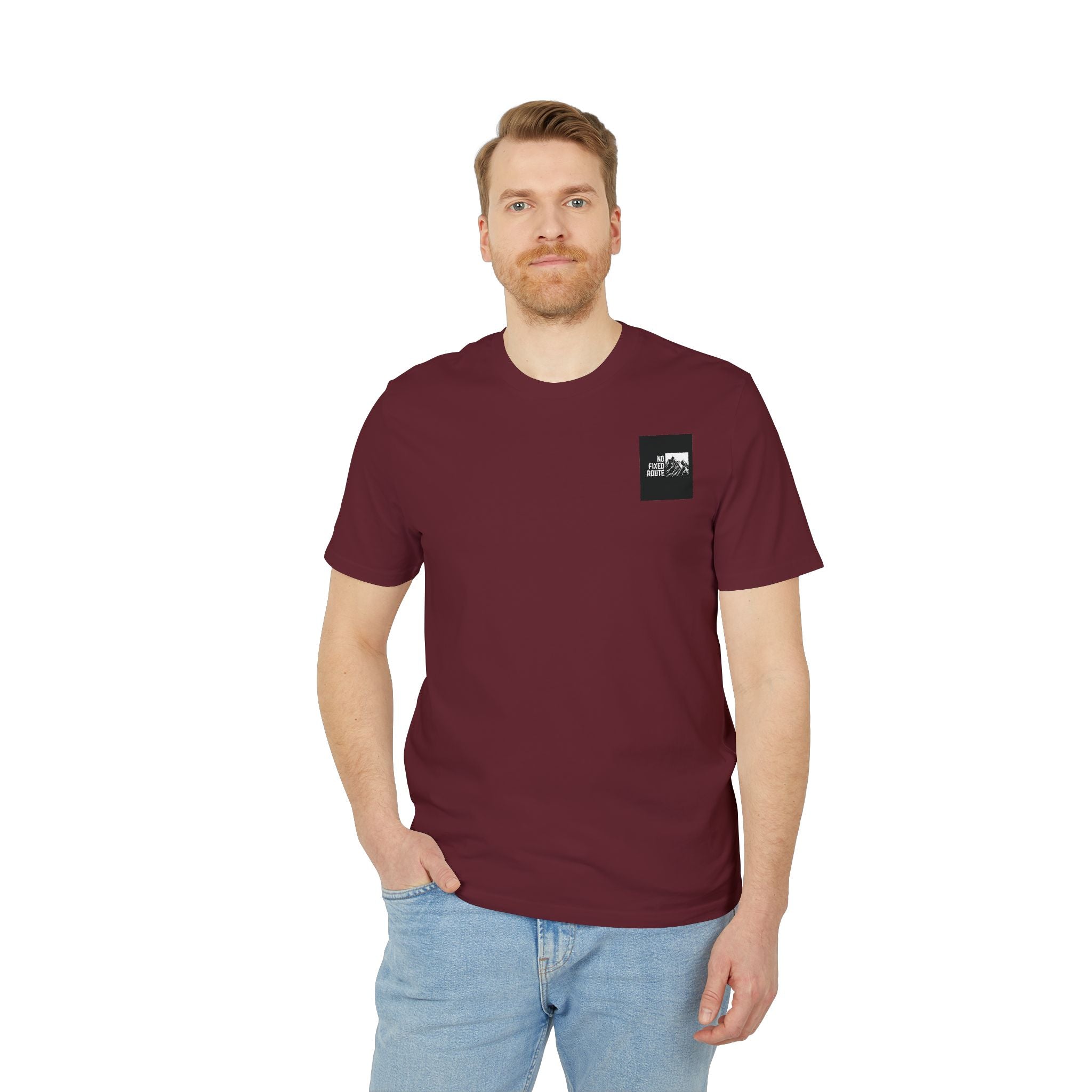 No Fixed Route Tee Burgundy